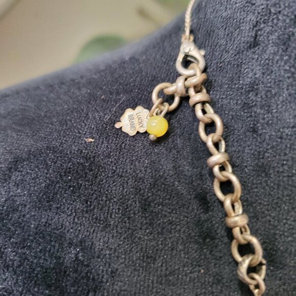 Lucky Brand Women's Gold tone Beaded with Lobster Clasp Pendant Necklace - Picture 6 of 7